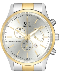 Купить Японские наручные часы Q&amp;Q C24A-006PY с хронографом  в E-mobi