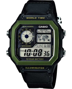 Купить Японские наручные часы Casio Illuminator AE-1200WHB-1B с хронографом в E-mobi