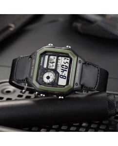 Купить Японские наручные часы Casio Illuminator AE-1200WHB-1B с хронографом  в E-mobi