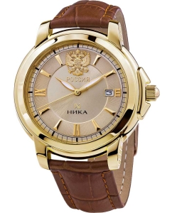Купить Российские механические золотые наручные часы NIKA 1093.0.3.45B-01 в E-mobi