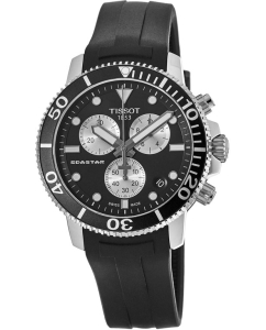 Купить Швейцарские наручные часы Tissot T-Sport Seastar T120.417.17.051.00 с хронографом в E-mobi