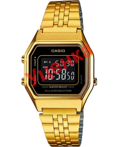 Купить Японские наручные часы Casio Vintage LA680WGA-1B-ucenka с хронографом  в E-mobi