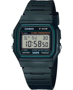 Купить Японские наручные часы Casio Illuminator F-91W-3 с хронографом в E-mobi
