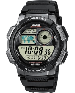 Купить Японские наручные часы Casio Illuminator AE-1000W-1B с хронографом в E-mobi