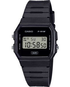 Купить Японские наручные часы Casio Collection F-91WB-1A с хронографом в E-mobi