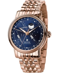 Купить Швейцарские механические наручные часы Epos 3439.322.24.16.34 в E-mobi