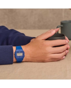 Купить Японские наручные часы Casio Collection F-91WB-2A1 с хронографом  в E-mobi