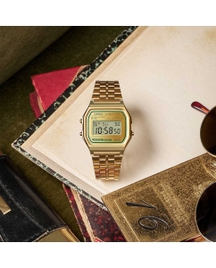 Купить Японские наручные часы Casio Vintage A158WEGV-9A с хронографом  в E-mobi