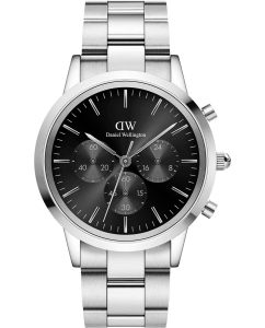 Купить Наручные часы Daniel Wellington Iconic Chronograph 42 Link S Onyx в E-mobi