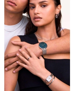 Купить Наручные часы Daniel Wellington Quadro Lumine 20x26 5-Link G/S White  в E-mobi