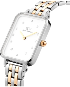 Купить Наручные часы Daniel Wellington Quadro Lumine 20x26 5-Link G/S White  в E-mobi