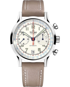Купить Швейцарские механические наручные часы Titoni 94019-S-ST-682 с хронографом в E-mobi