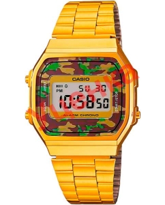Купить Японские наручные часы Casio Vintage A-168WEGC-3E-ucenka с хронографом  в E-mobi