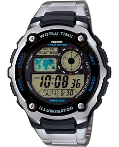 Купить Японские наручные часы Casio Illuminator AE-2100WD-1A с хронографом в E-mobi