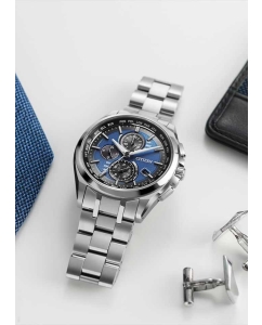 Купить Японские титановые наручные часы Citizen AT8040-57L с хронографом  в E-mobi