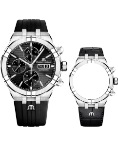 Купить Швейцарские механические наручные часы Maurice Lacroix AI6038-SS00B-330-2 с хронографом в E-mobi