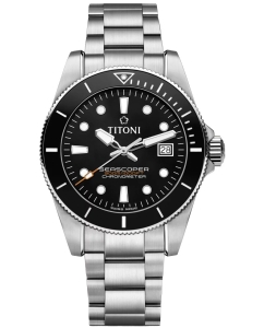 Купить Швейцарские механические наручные часы Titoni 83300-S-BK-702 в E-mobi