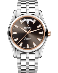 Купить Швейцарские механические наручные часы Titoni 93808-SRG-618 в E-mobi