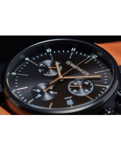 Купить Швейцарские наручные часы Wenger 01.1743.115 с хронографом  в E-mobi