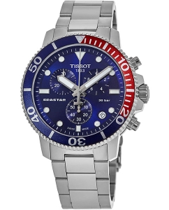Купить Швейцарские наручные часы Tissot T-Sport Seastar T120.417.11.041.03 с хронографом в E-mobi