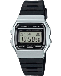 Купить Японские наручные часы Casio Illuminator F-91WM-7A с хронографом в E-mobi