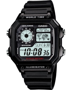 Купить Японские наручные часы Casio Illuminator AE-1200WH-1A с хронографом в E-mobi