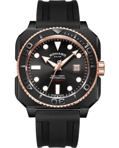 Купить Швейцарские механические наручные часы ROMAGO RM109-BKBK в E-mobi