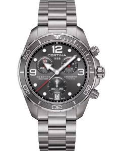Купить Швейцарские титановые наручные часы Certina C032.434.44.087.00 с хронографом в E-mobi