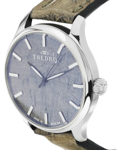 Купить Российские механические наручные часы TSEDRO Klassik-II-Seryj-korall-Alligator  в E-mobi