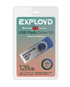 Купить Флешка Exployd 590 128ГБ Blue (EX-128GB-590-Blue) в E-mobi