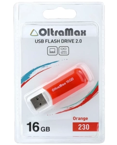 Купить Флешка Oltramax 16 ГБ оранжевый (OM-16GB-230 оранжевый)  в E-mobi