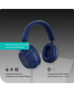 Купить Наушники накладные More choice HW55 5.3 200mAh Dark Blue  в E-mobi