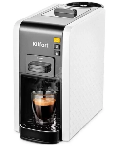 Купить Кофемашина капсульного типа Kitfort КТ-7467 черный, белый в E-mobi