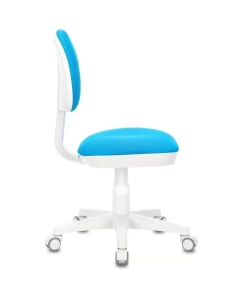 Купить Кресло детское БЮРОКРАТ KD-3, на колесиках, ткань, голубой [kd-3/wh/tw-55]  в E-mobi