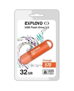 Купить Карта памяти, флэш драйв Exployd, EX-32GB-570, USB 32GB 2.0, Orange в E-mobi