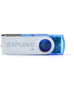 Купить Флешка Exployd 530, 4 Гб, USB2.0, синяя в E-mobi