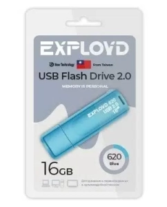 Купить Флешка Exployd 16 ГБ голубой (EX-16GB-620-Blue) в E-mobi