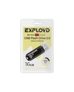 Купить Флешка EXPLOYD 650 16 ГБ черный (EX-16GB-650-Black) в E-mobi