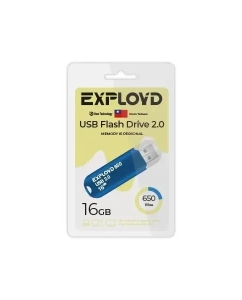 Купить Флешка EXPLOYD 650 16 ГБ синий (EX-16GB-650-Blue) в E-mobi