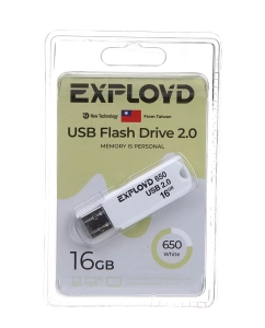Купить Флешка Exployd 650 16ГБ White (EX-16GB-650-White) в E-mobi