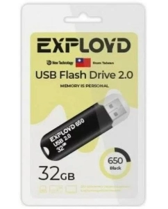 Купить Флешка Exployd 32 ГБ черный (EX-32GB-650-Black) в E-mobi