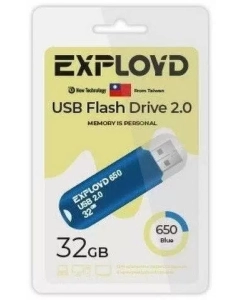 Купить Флешка Exployd 32 ГБ голубой (EX-32GB-650) в E-mobi