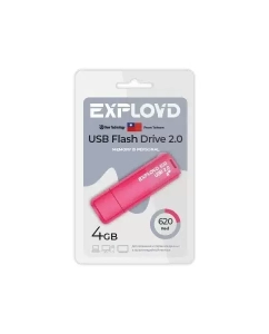 Купить Флешка EXPLOYD 620 4 ГБ красный (EX-4GB-620-Red) в E-mobi