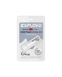 Купить Флешка EXPLOYD 620 64 ГБ белый (EX-64GB-620-White)  в E-mobi