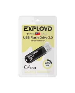 Купить Флешка Exployd 650 64ГБ Black (EX-64GB-650-Black) в E-mobi