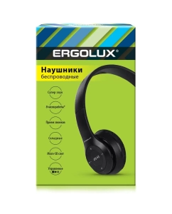 Купить Беспроводные наушники ERGOLUX ELX-BTHP01-C02 Черные в E-mobi