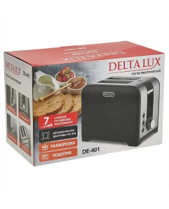 Купить Тостер Delta Lux DE-401 черный  в E-mobi