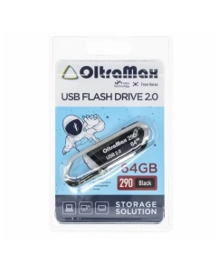 Купить Флешка Oltramax 64 ГБ черный (OM-64GB-290-Black) в E-mobi