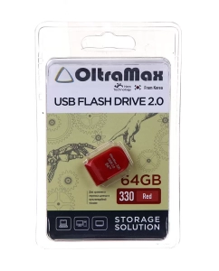 Купить Флешка Oltramax 330 64ГБ Red (OM-64GB-330-Red) в E-mobi