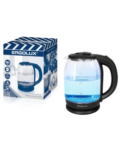 Купить Чайник электрический Ergolux ELX-KG05-C02 1.8 л черный, прозрачный в E-mobi